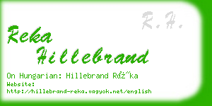 reka hillebrand business card